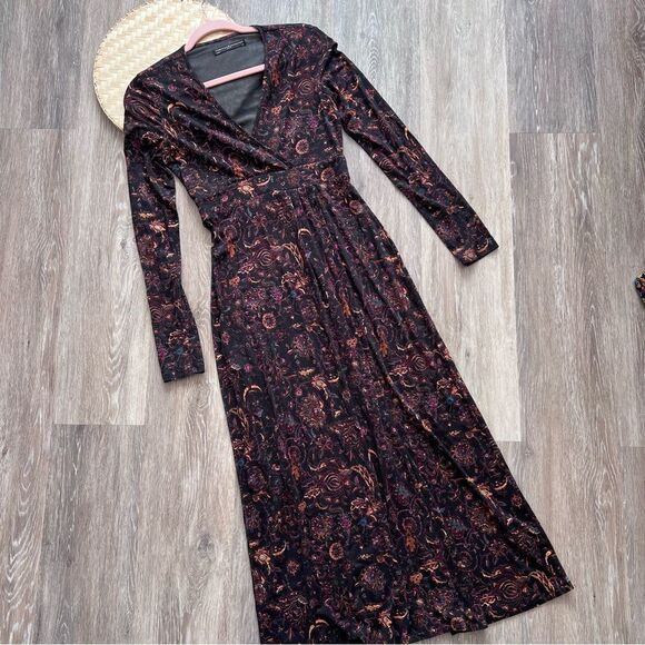 Peruvian connection Eden floral long sleeve midi dress women’s size‎ XS - Picture 2 of 9